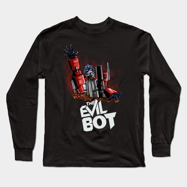 The Evil Bot Long Sleeve T-Shirt by Zascanauta